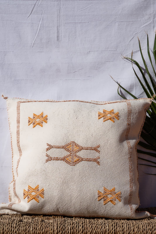 MOROCCAN CACTUS PILLOW| OFF WHITE