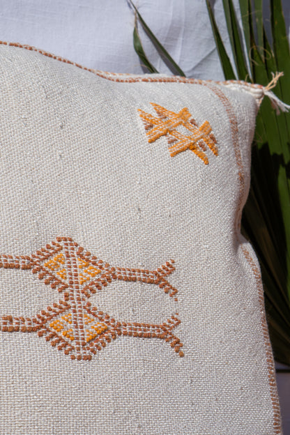 MOROCCAN CACTUS PILLOW| OFF WHITE
