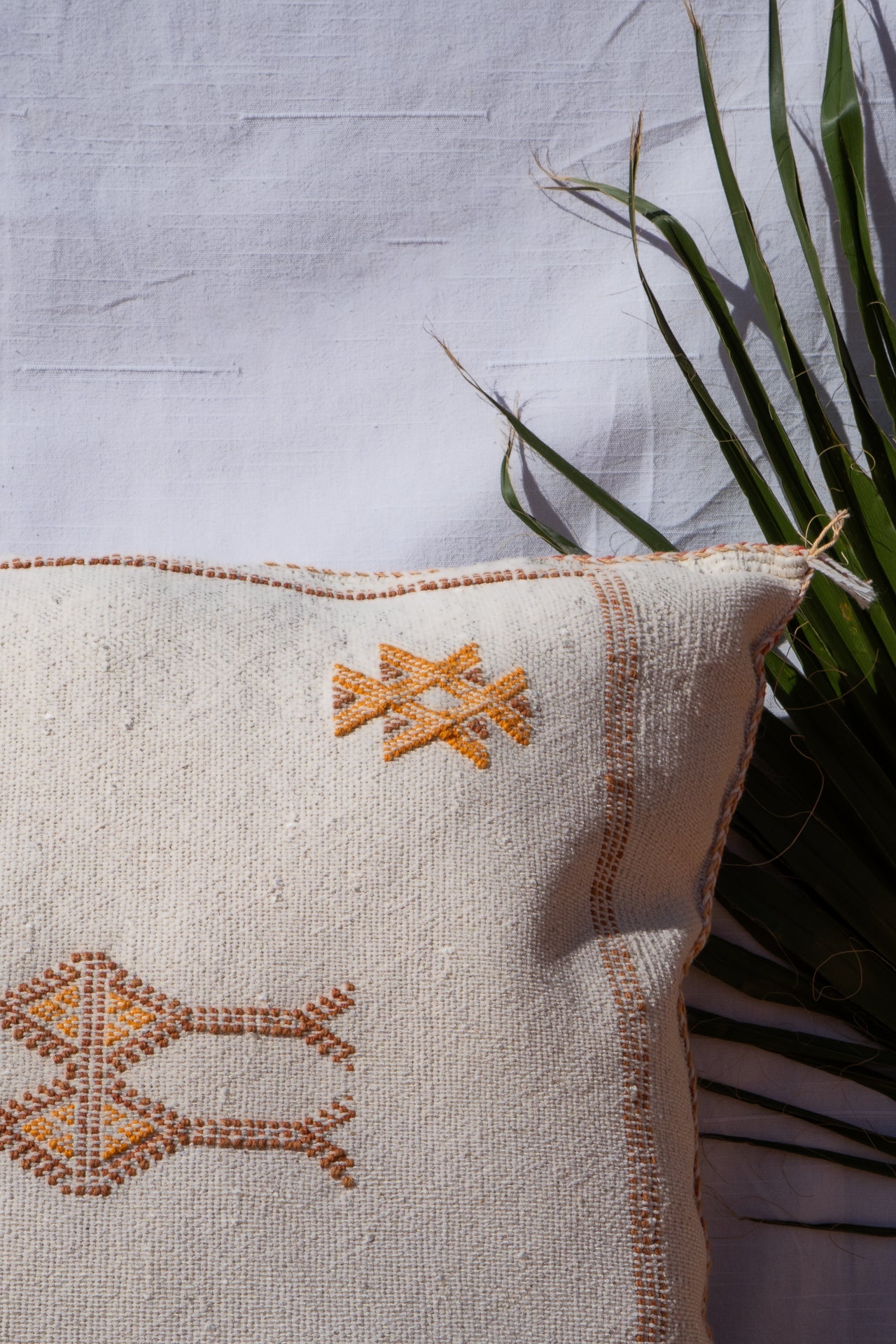 MOROCCAN CACTUS PILLOW| OFF WHITE