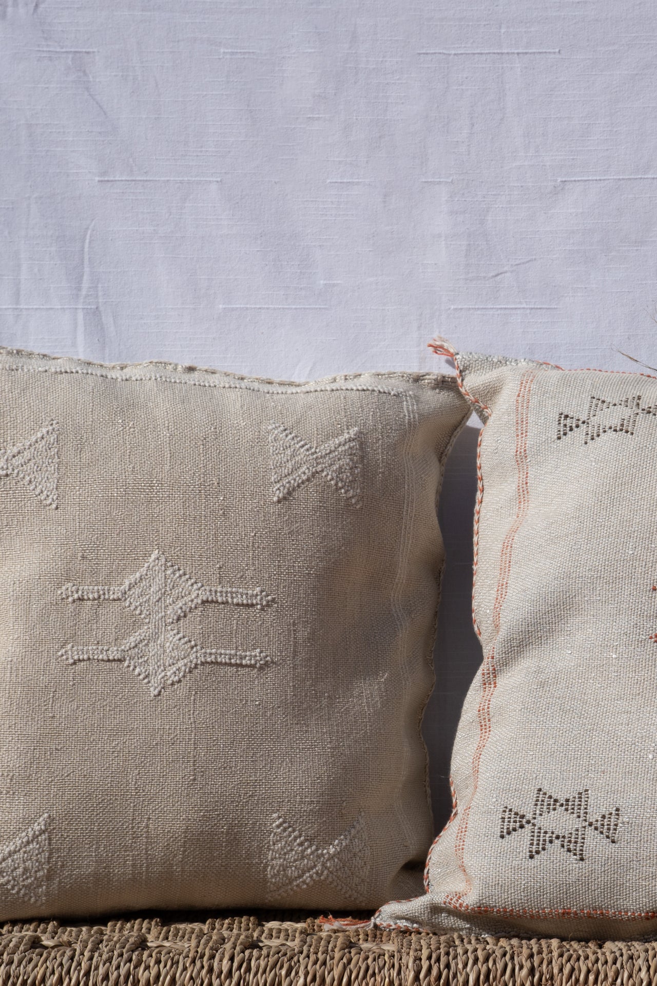 MOROCCAN CACTUS PILLOW  | WHITE CREAM