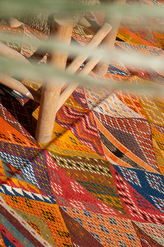 MOROCCAN KELIM RUG | ORANGE