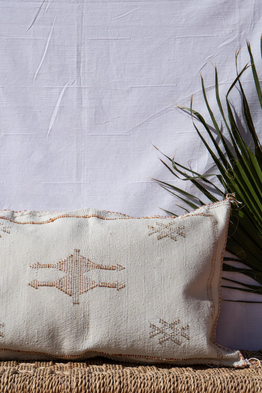 MOROCCAN CACTUS PILLOW | WHITE