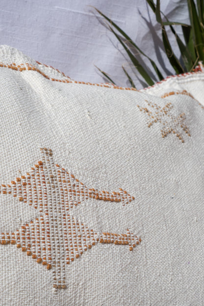 MOROCCAN CACTUS PILLOW | WHITE