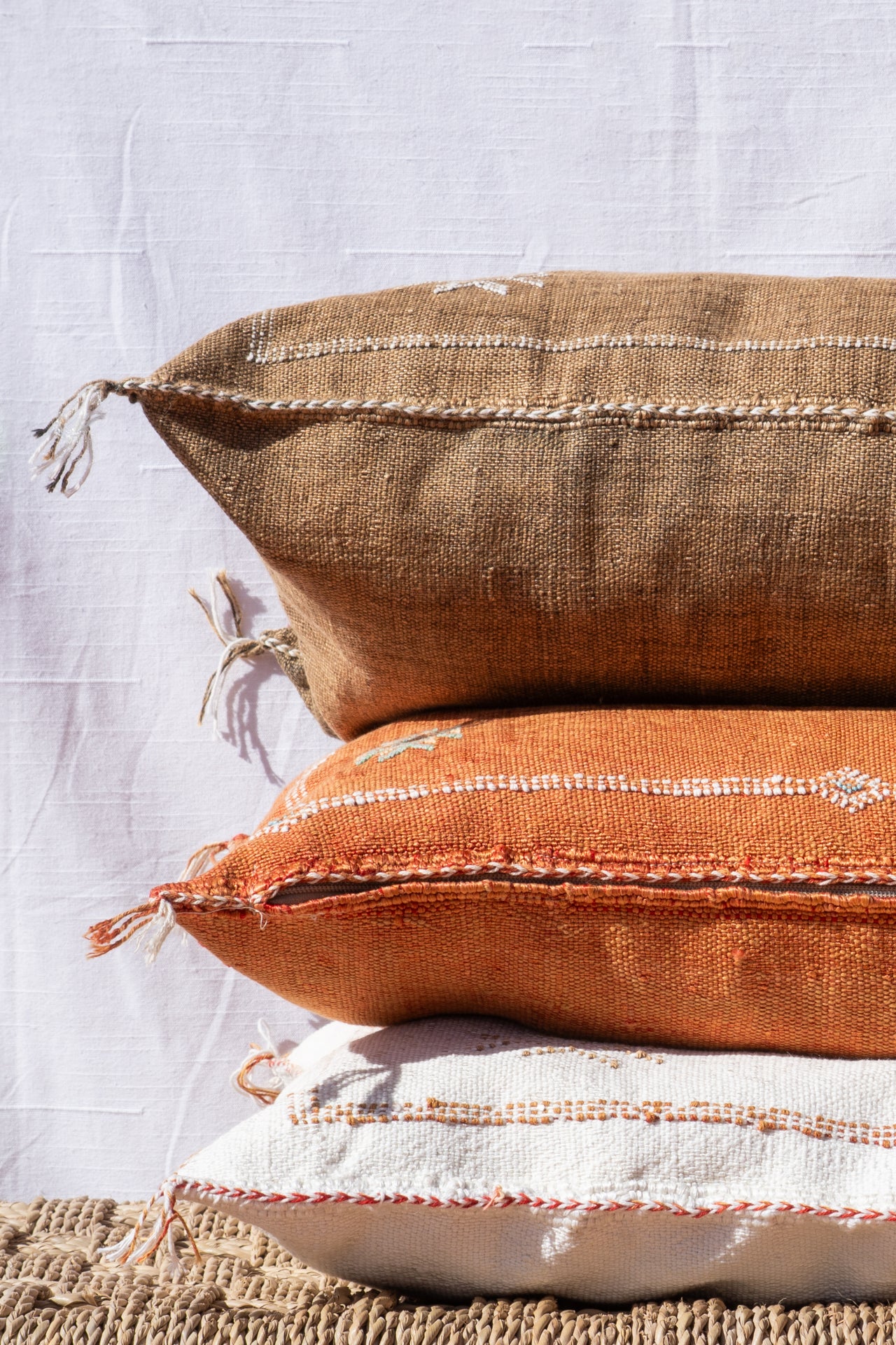 MOROCCAN CACTUS PILLOW | WHITE