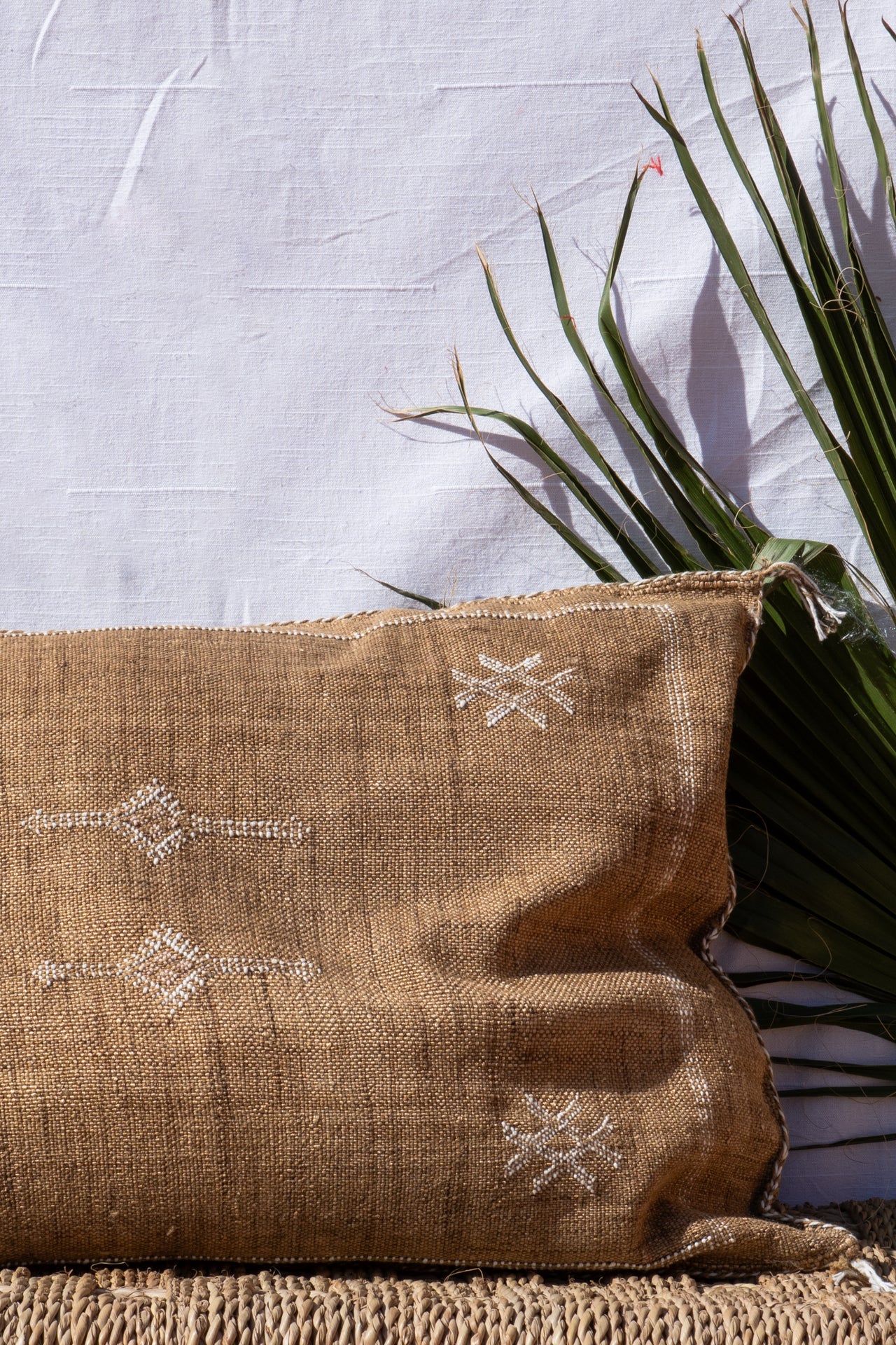 MOROCCAN CACTUS PILLOW | LIGHT CAMEL