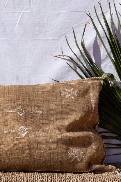 MOROCCAN CACTUS PILLOW | LIGHT CAMEL