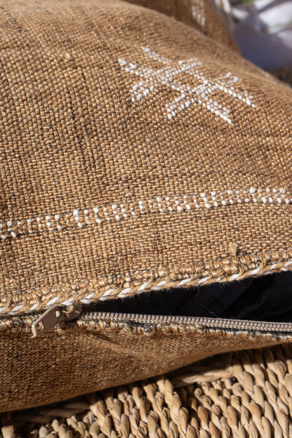 MOROCCAN CACTUS PILLOW | LIGHT CAMEL