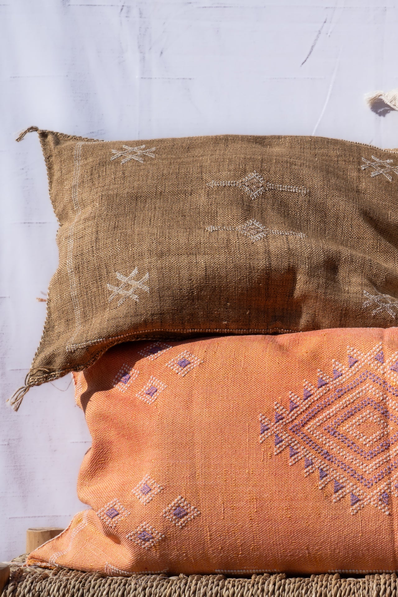 MOROCCAN CACTUS PILLOW | LIGHT CAMEL