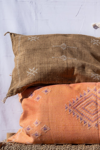 MOROCCAN CACTUS PILLOW | LIGHT CAMEL