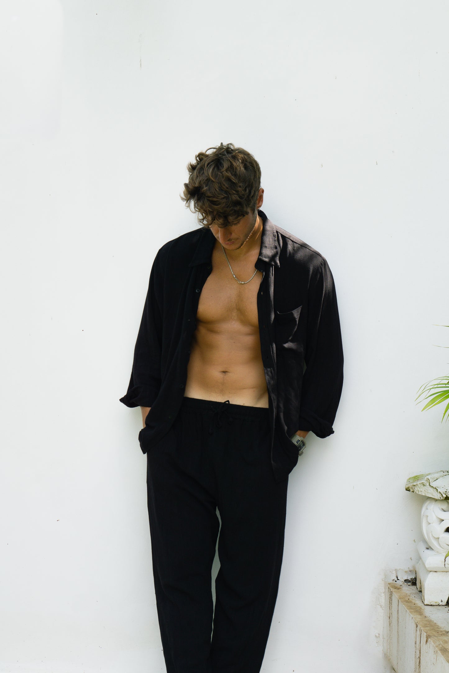 Black Linen Pants for Men | Beachwear Fair Made in Bali