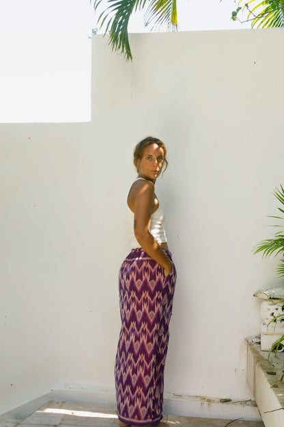 Purple Cotton Skirt Beach Wear Fair Produced in Bali