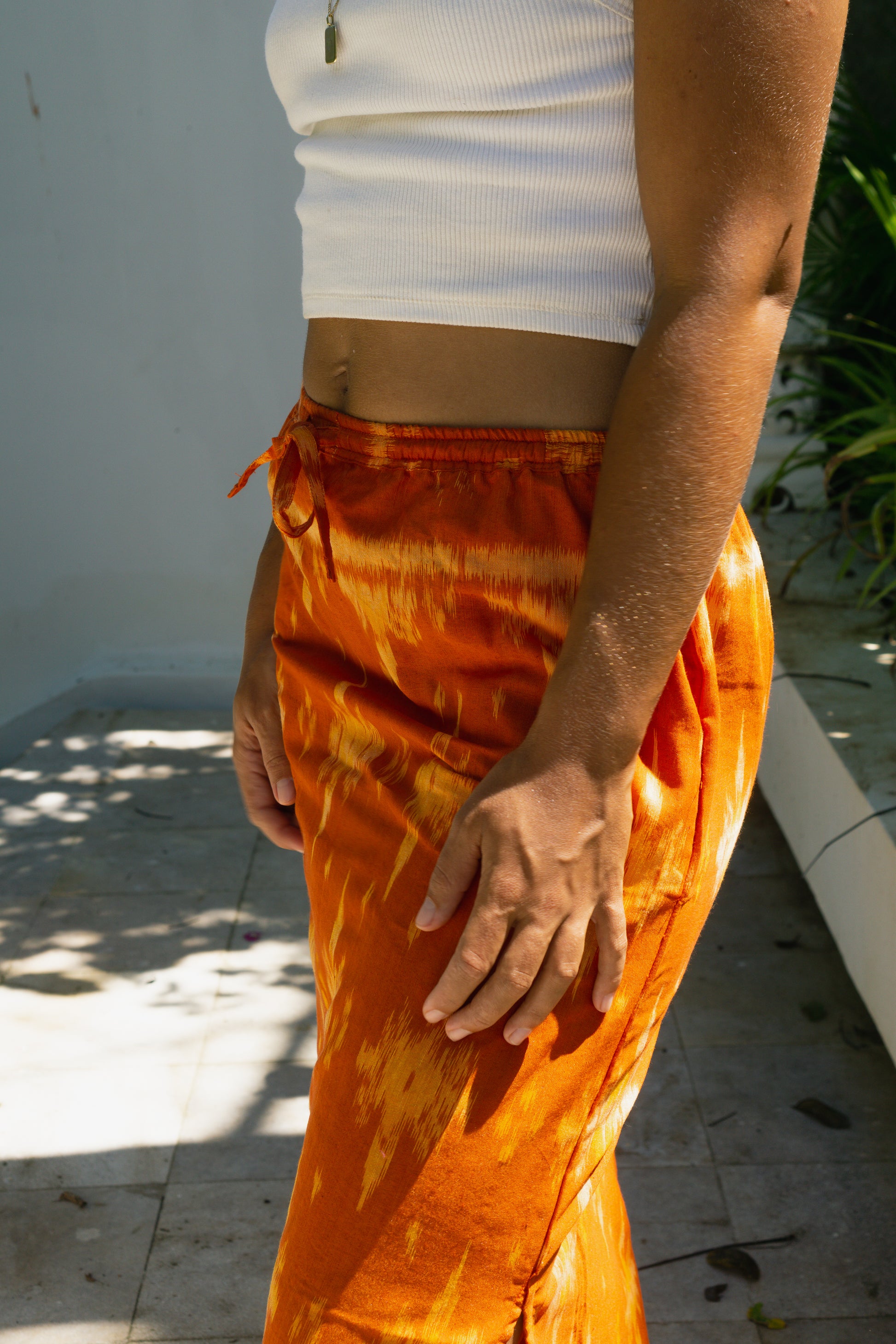 Cotton Skirt for Beach Days Handwoven in Bali