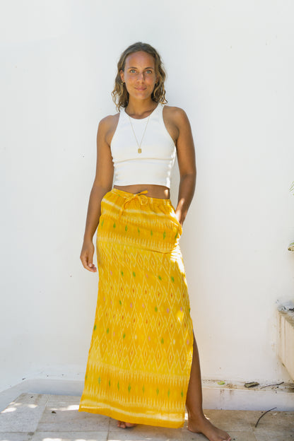 Beach Skirt Bottom in Sunny Cotton Made in Bali