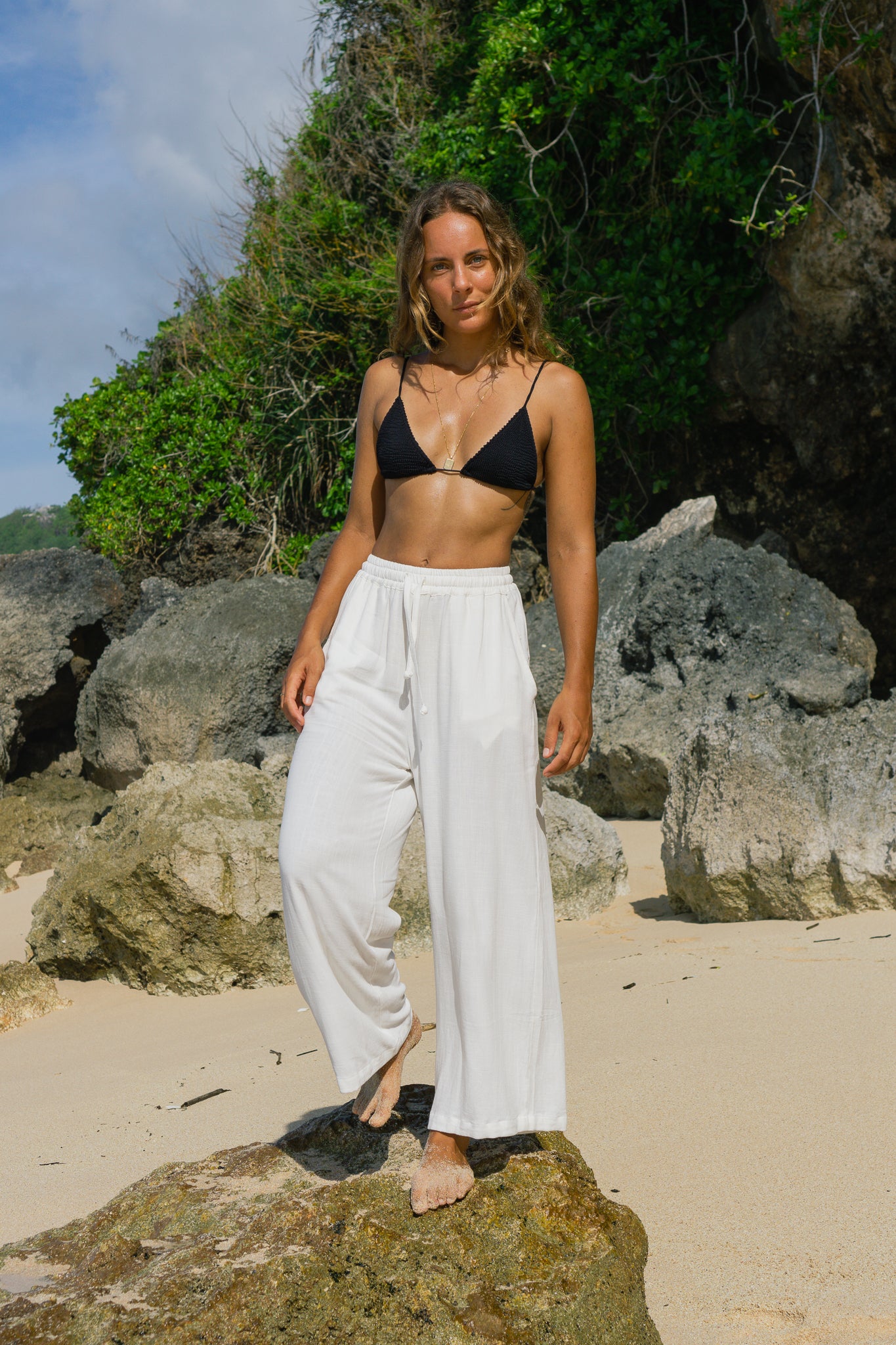 White Linen Pants for Women Fair Fashion Made in Bali